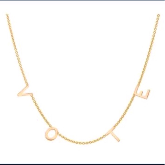 The iconic VOTE necklace, 18 gold dipped - Picture 1 of 1